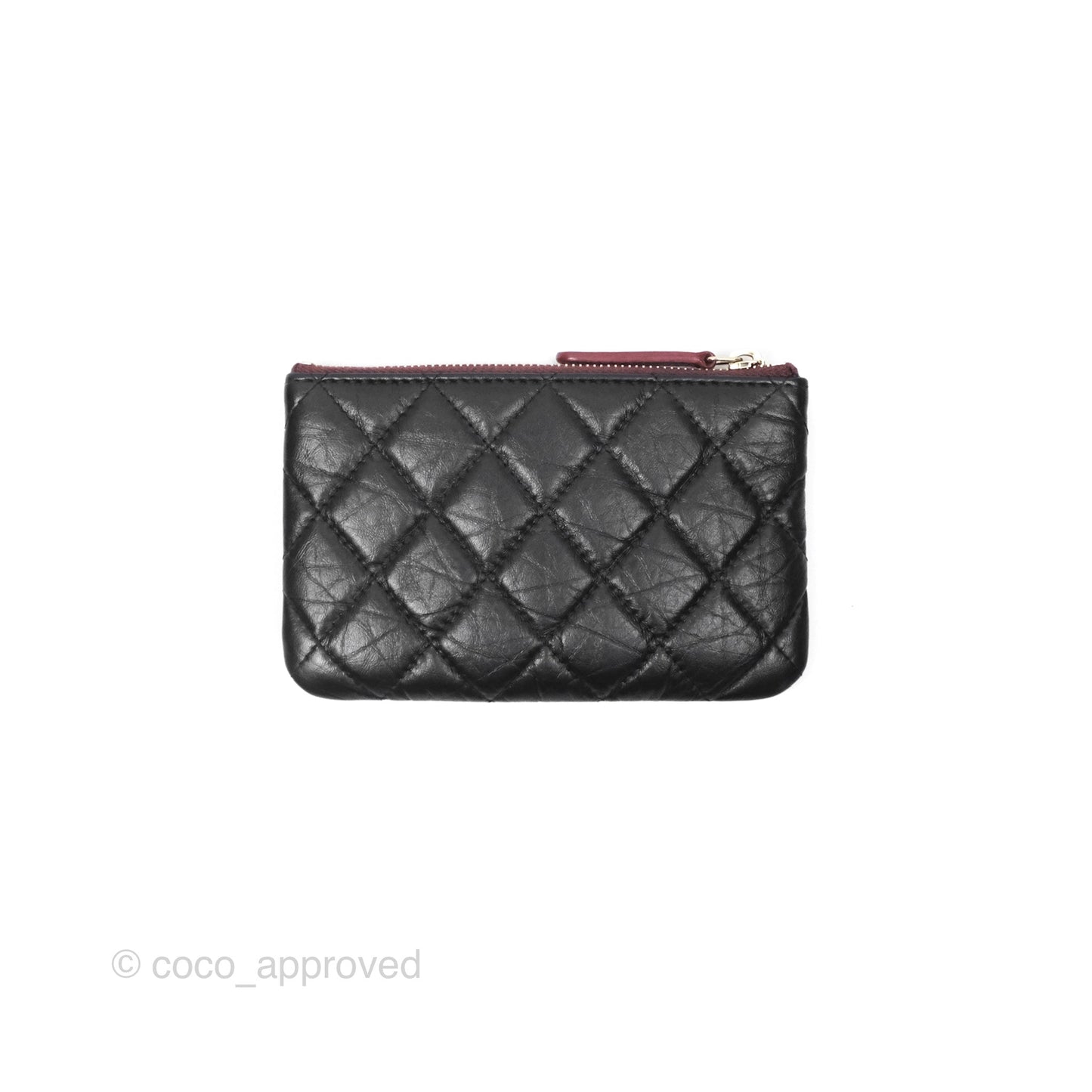 Chanel Quilted Mini Reissue O Case Black Calfskin Aged Gold Hardware