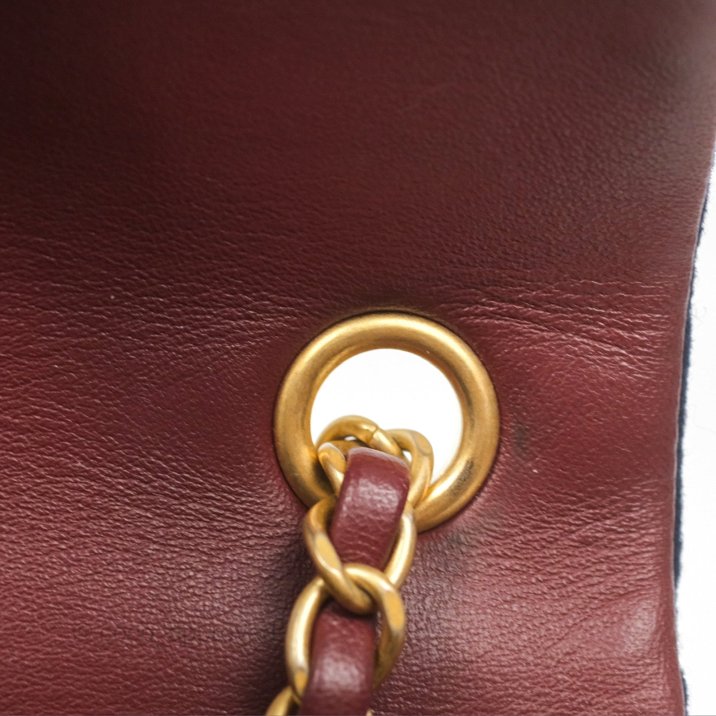 Chanel Mini Charms Rectangular Flap Navy Wool Aged Gold Hardware 18C
