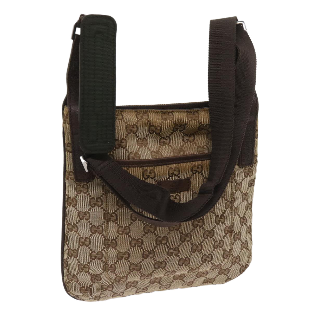 GUCCI GG Canvas Shoulder Bag Beige 122793  65303