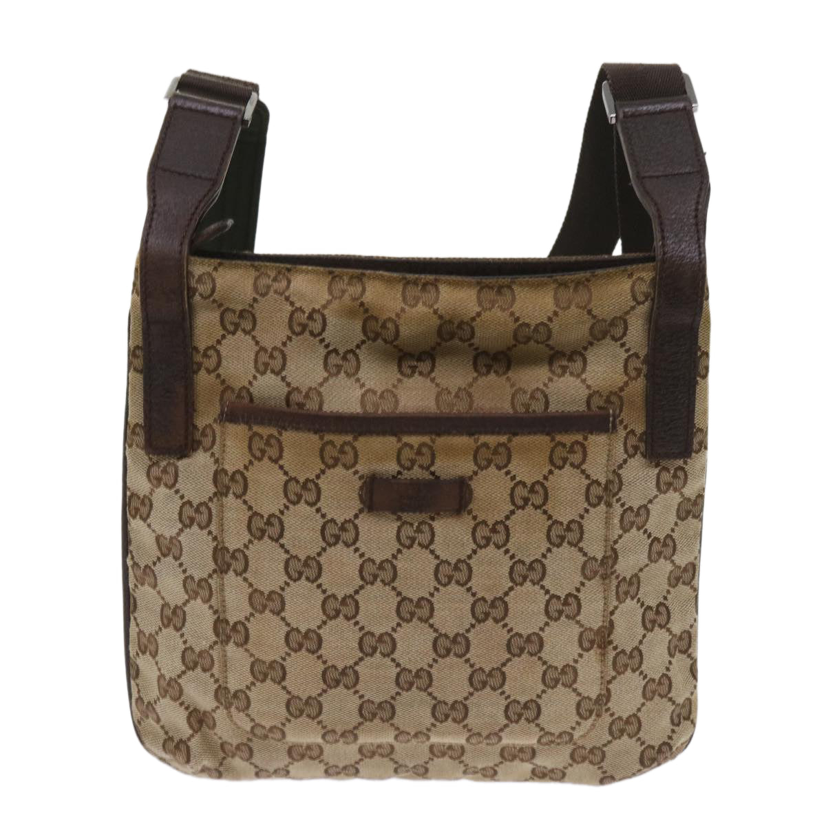 GUCCI GG Canvas Shoulder Bag Beige 122793  65303