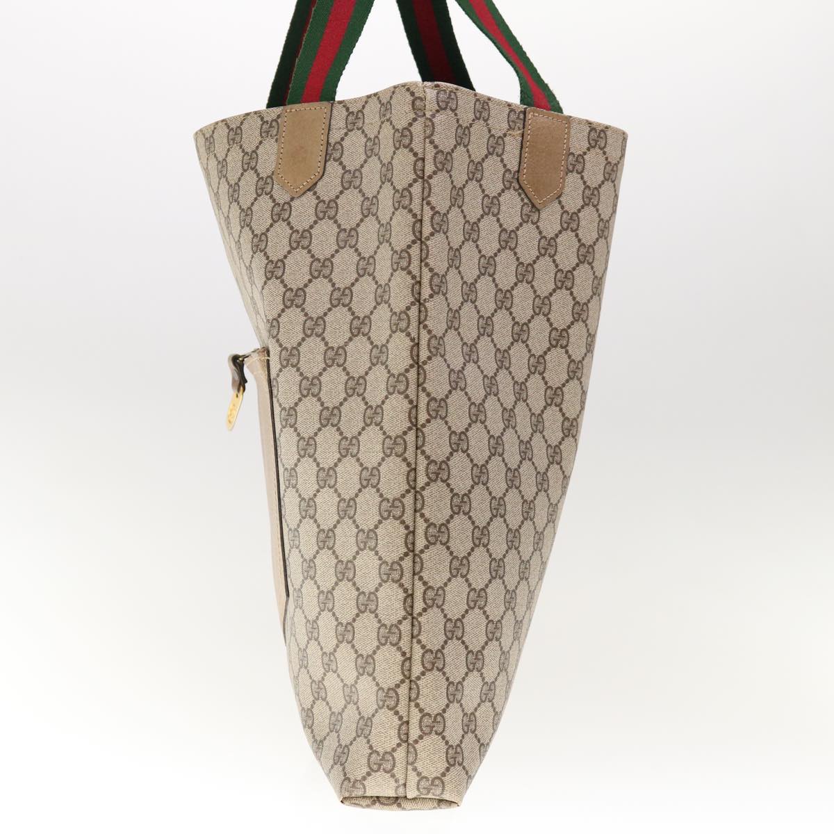GUCCI GG Supreme Web Sherry Line Shoulder Bag Beige Green Red  65304