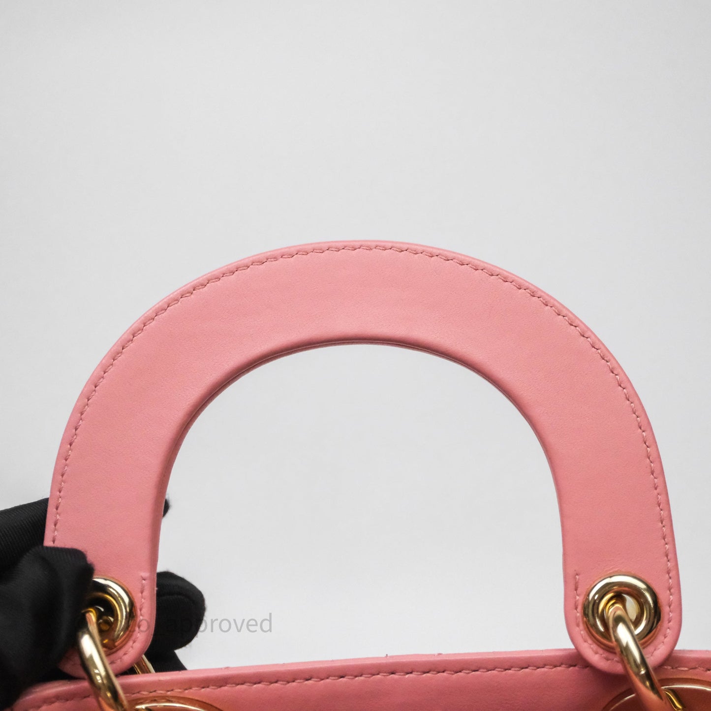 Christian Dior Mini Lady Dior My ABCDior Bag Pink Cannage Lambskin Gold Haardware