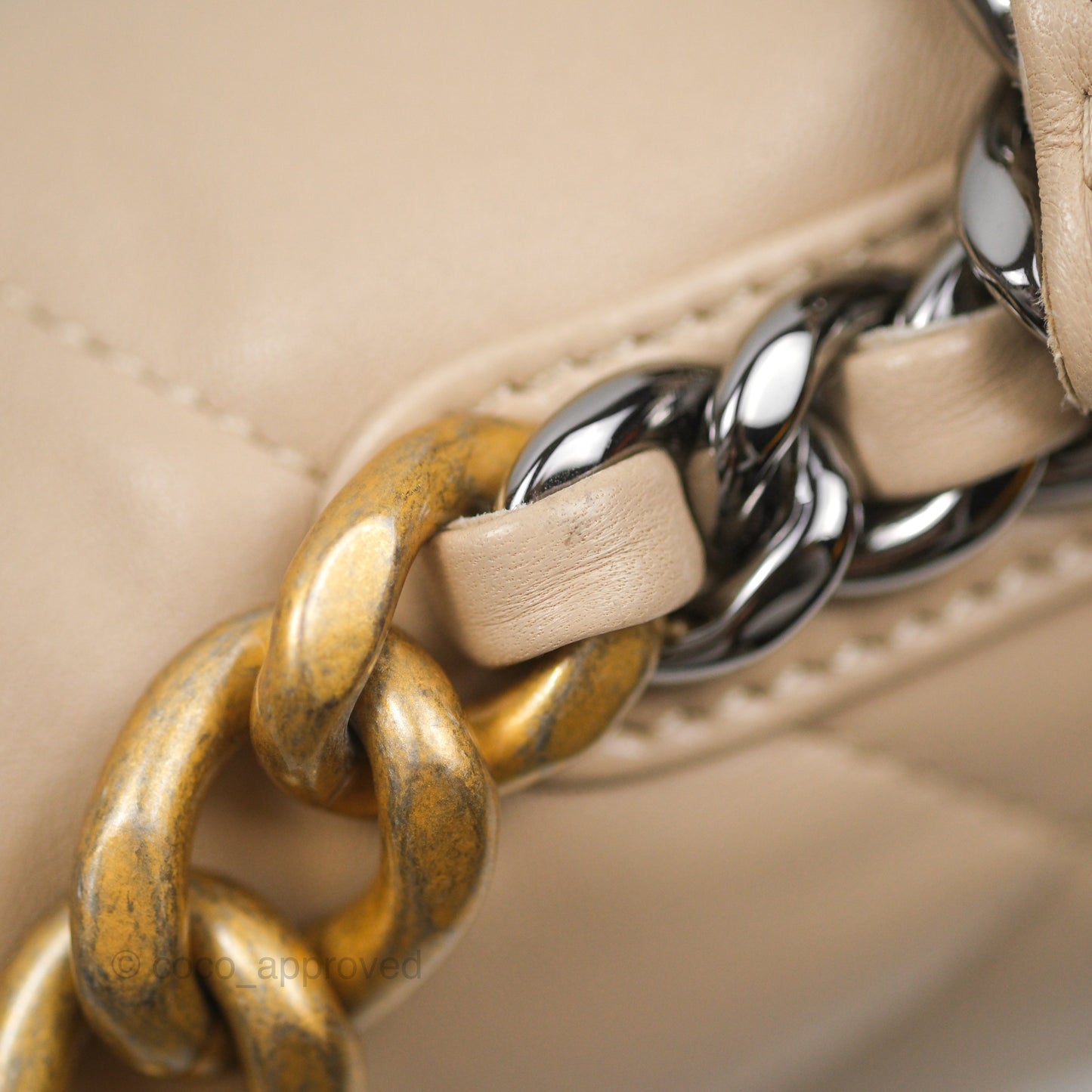 Chanel 19 Small Beige Lambskin Mixed Hardware