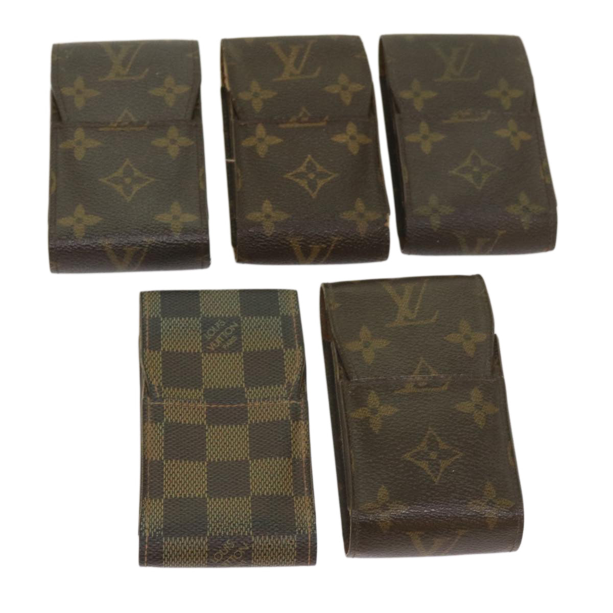 LOUIS VUITTON Monogram Damier Ebene Cigarette Case 5Set LV 65358