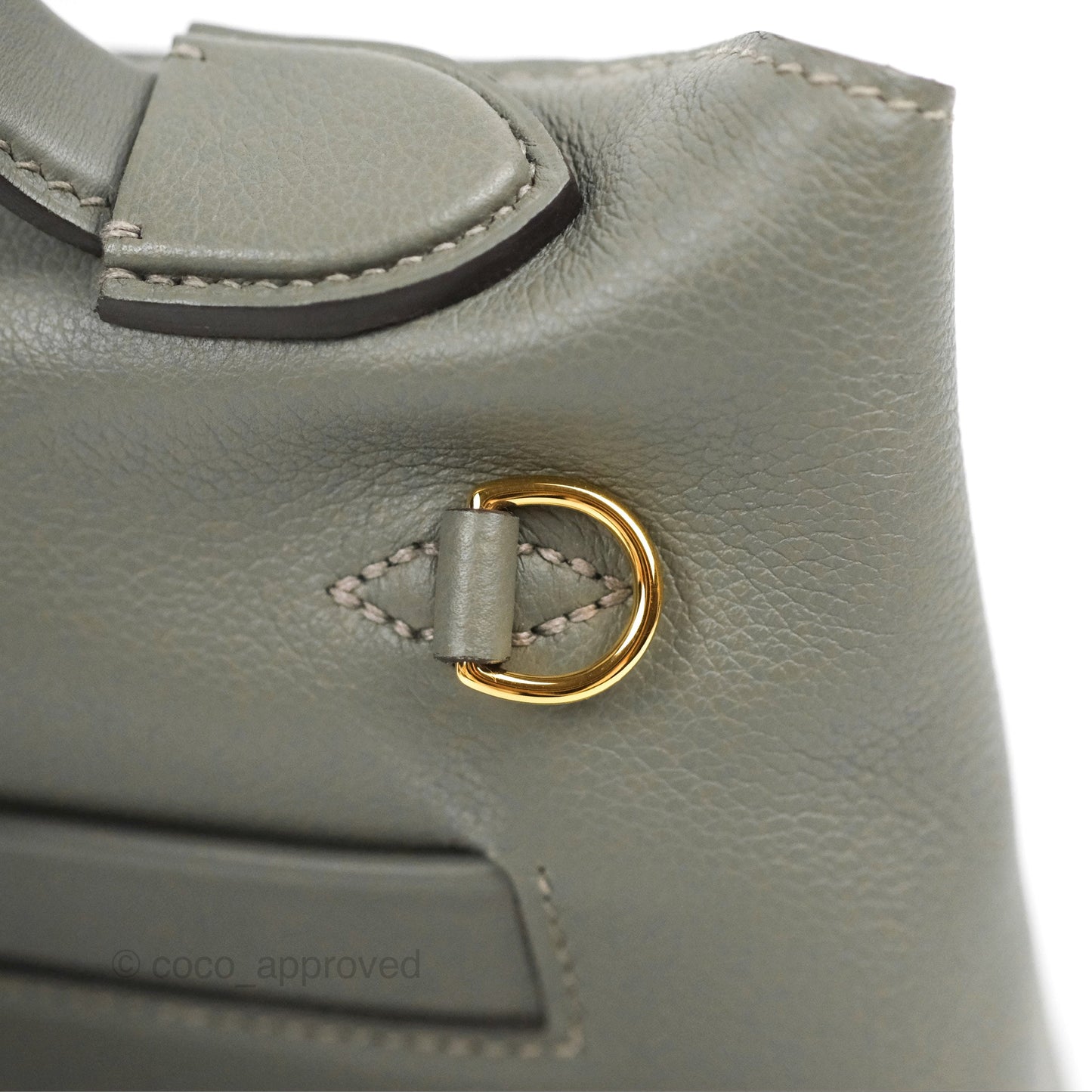Hermès 24/24 21 Mini Gris Meyer 0L Evercolor/Swift Gold Hardware