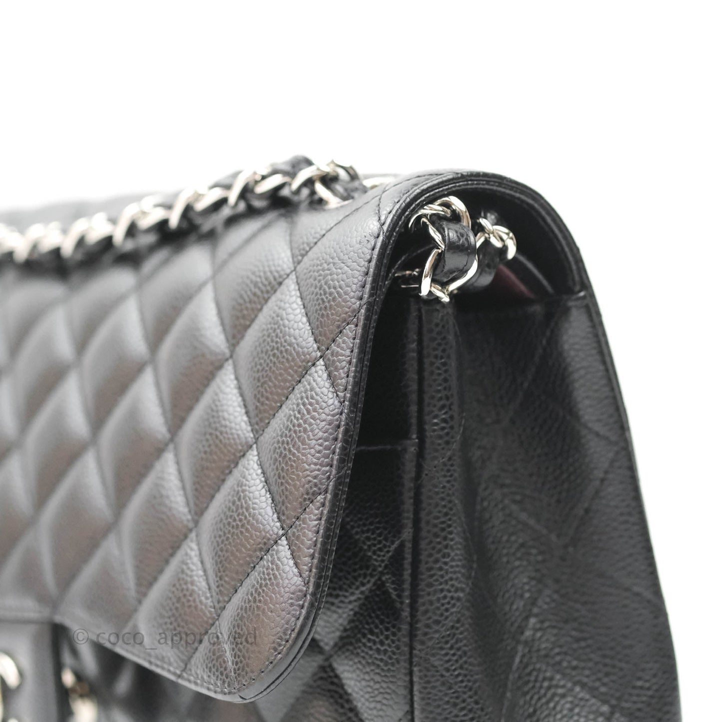Chanel Jumbo Double Flap Black Caviar Silver Hardware⁣⁣