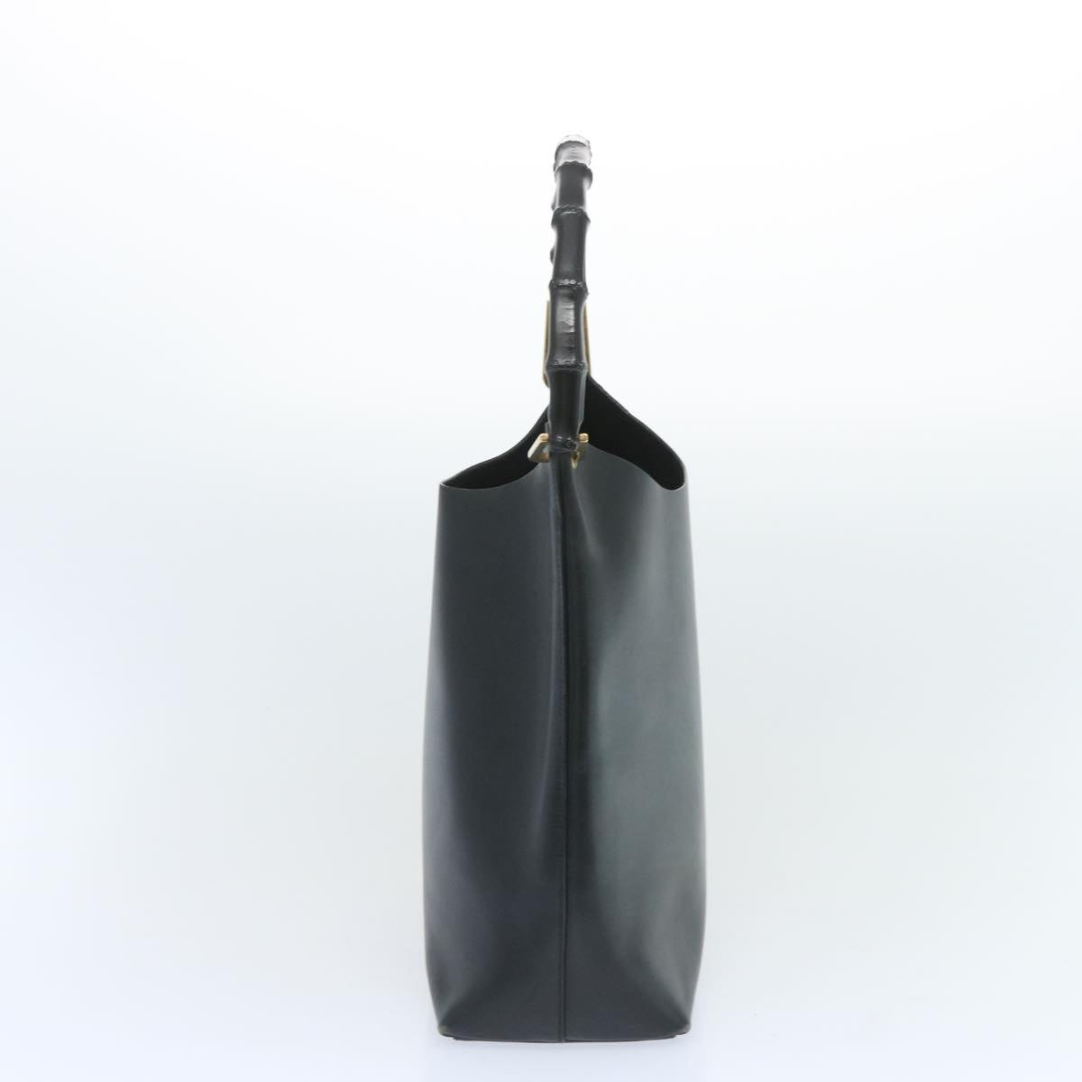 GUCCI Bamboo Shoulder Bag Leather Black  65387
