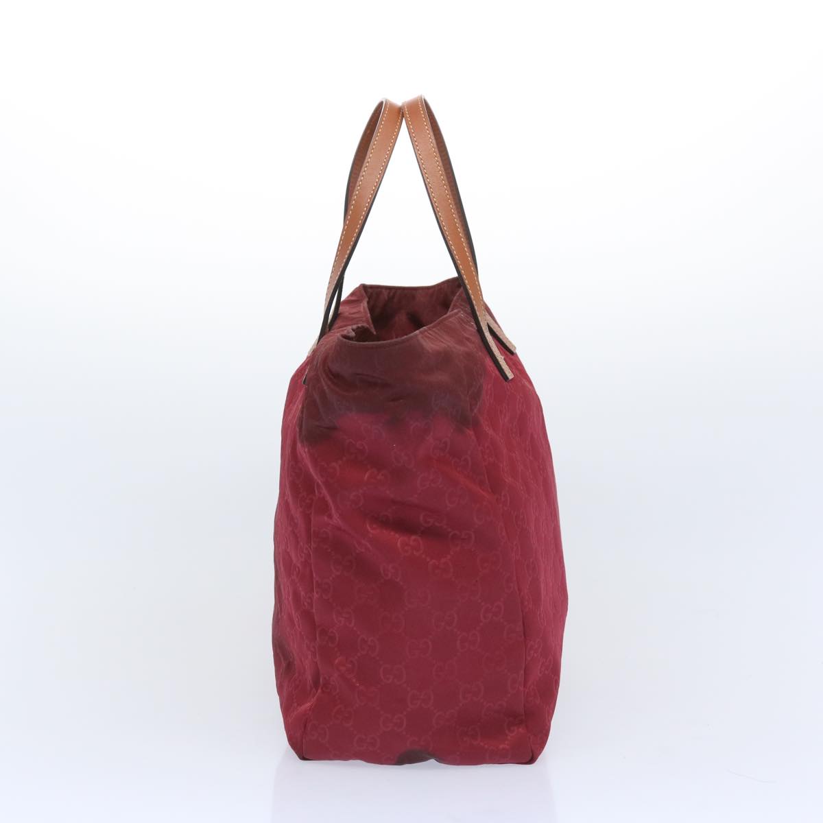 GUCCI GG Canvas Tote Bag Nylon Red  65389
