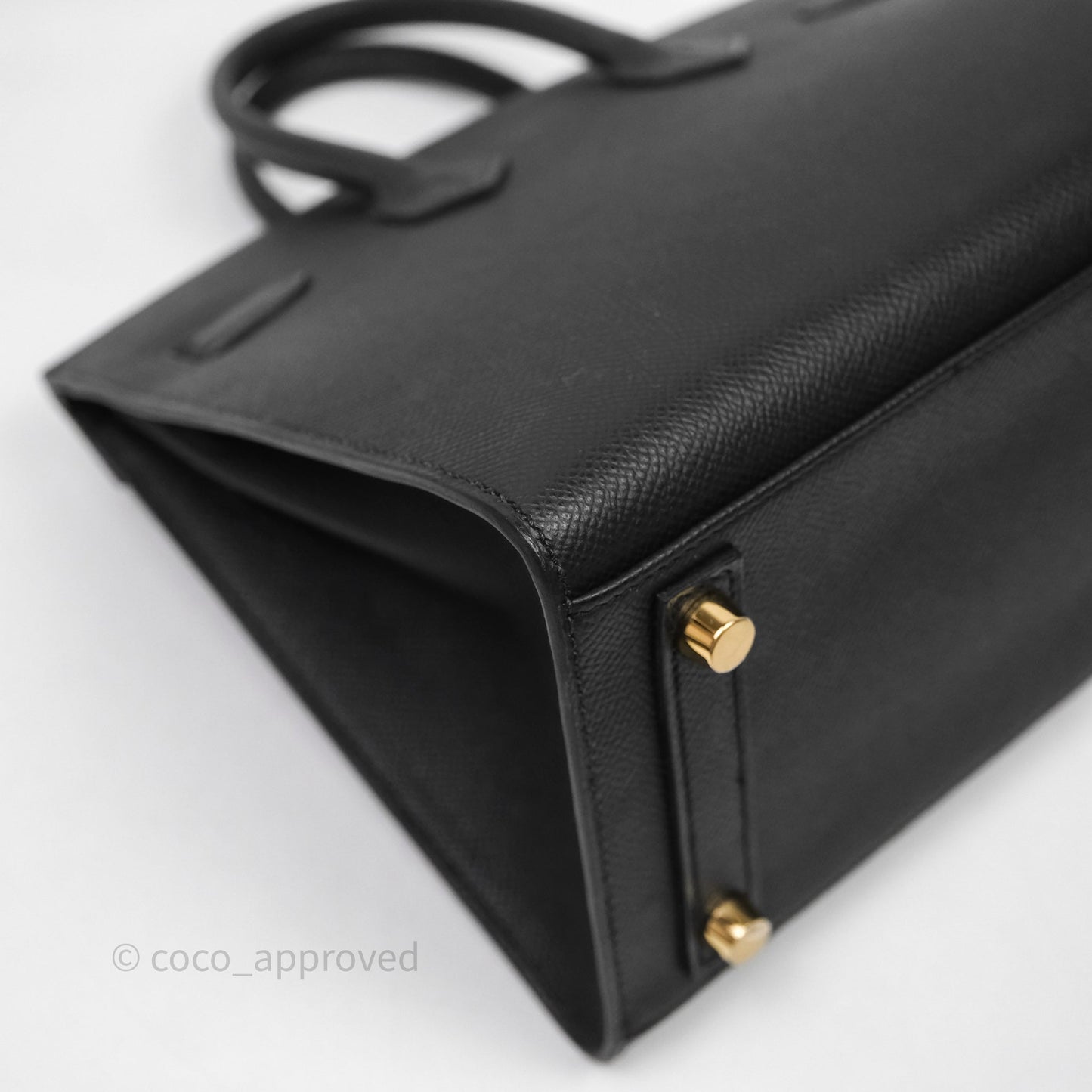 Hermès Birkin Sellier 25 Noir 89 Epsom Gold Hardware