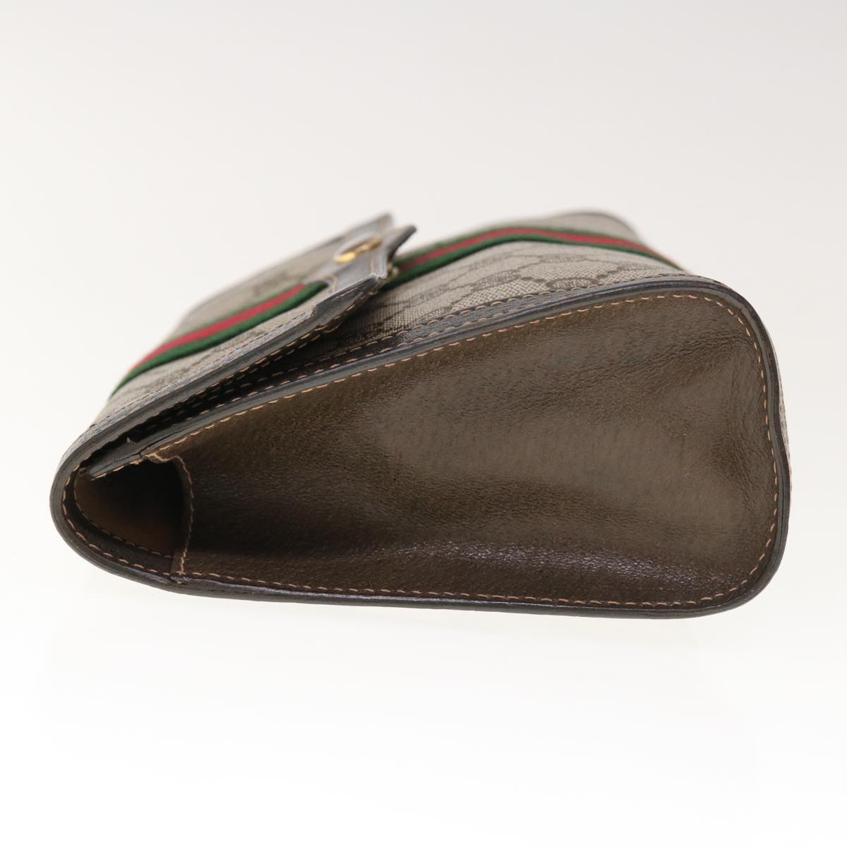 GUCCI GG Supreme Web Sherry Line Clutch Bag PVC Beige 41 014 3087 25  65410