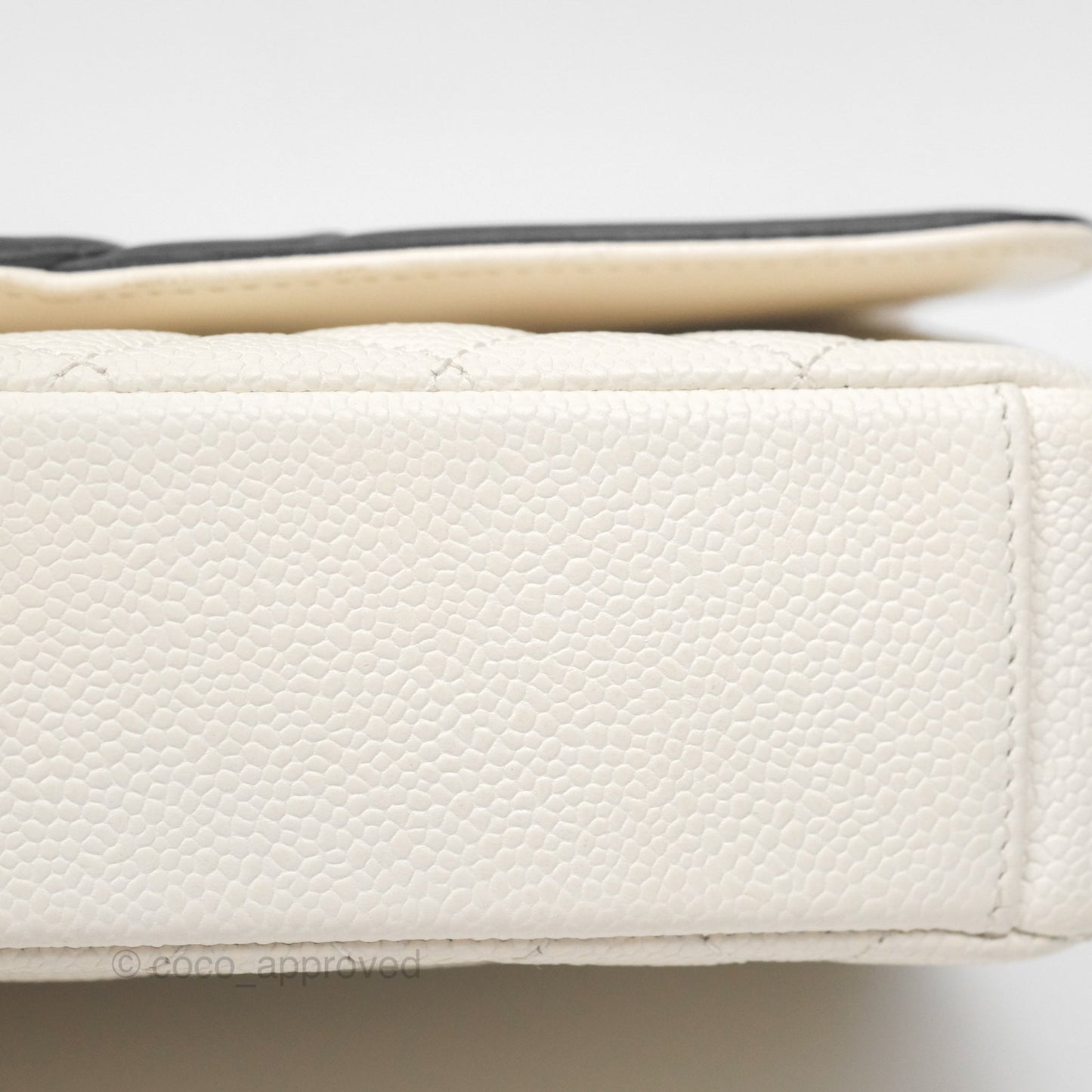 Chanel Small CC Filigree Flap Quilted Ivory Caviar