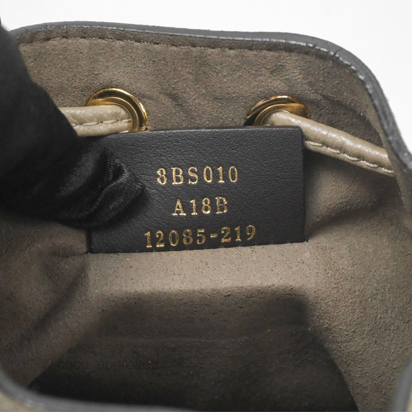 Fendi Mini Mon Tresor Bucket Bag Tortora Grained Calfskin