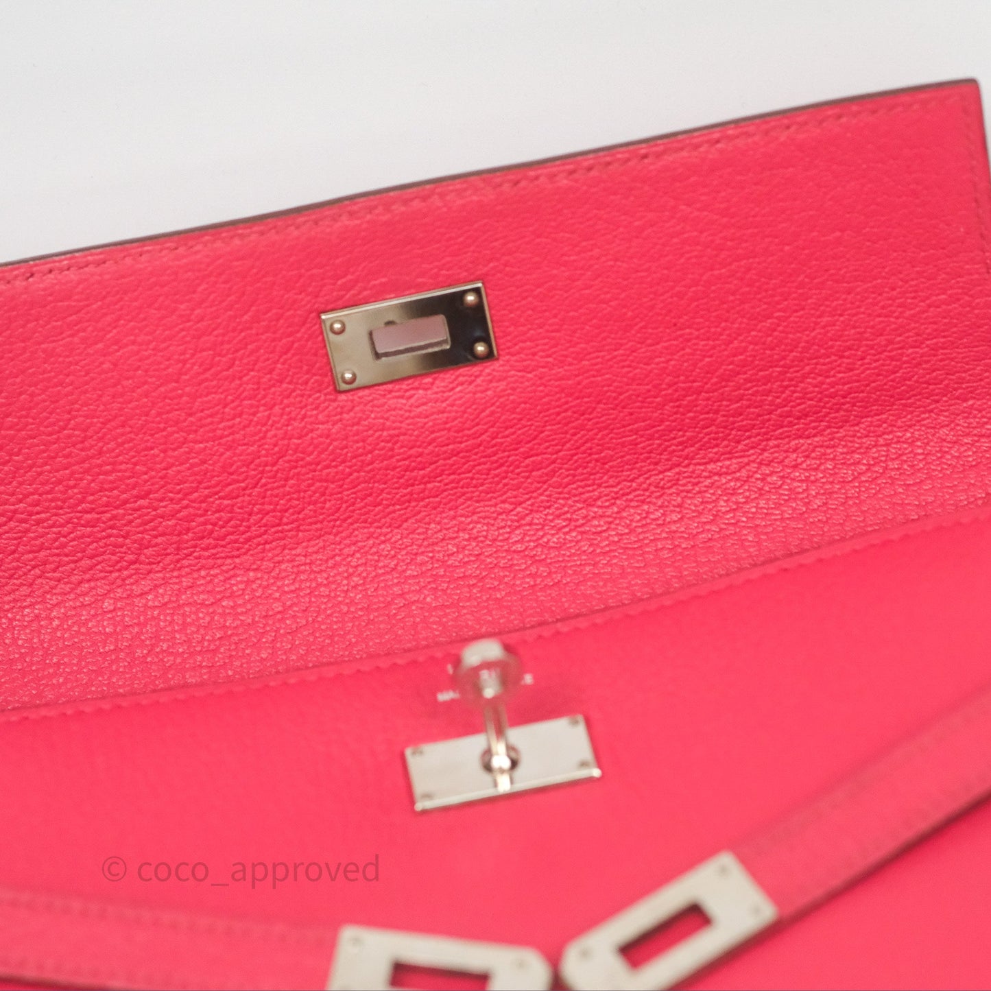 Hermès Kelly Wallet Pink Chevre Mysore Palladium Hardware