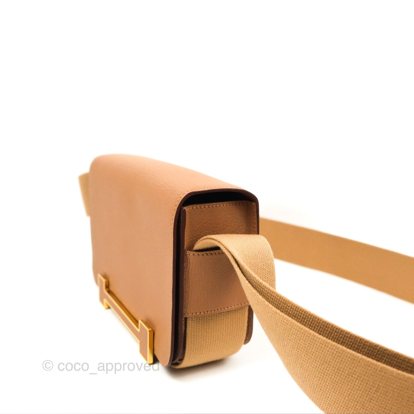Hermès Geta Bag Chai 0M Quebracho 2J Gold Hardware
