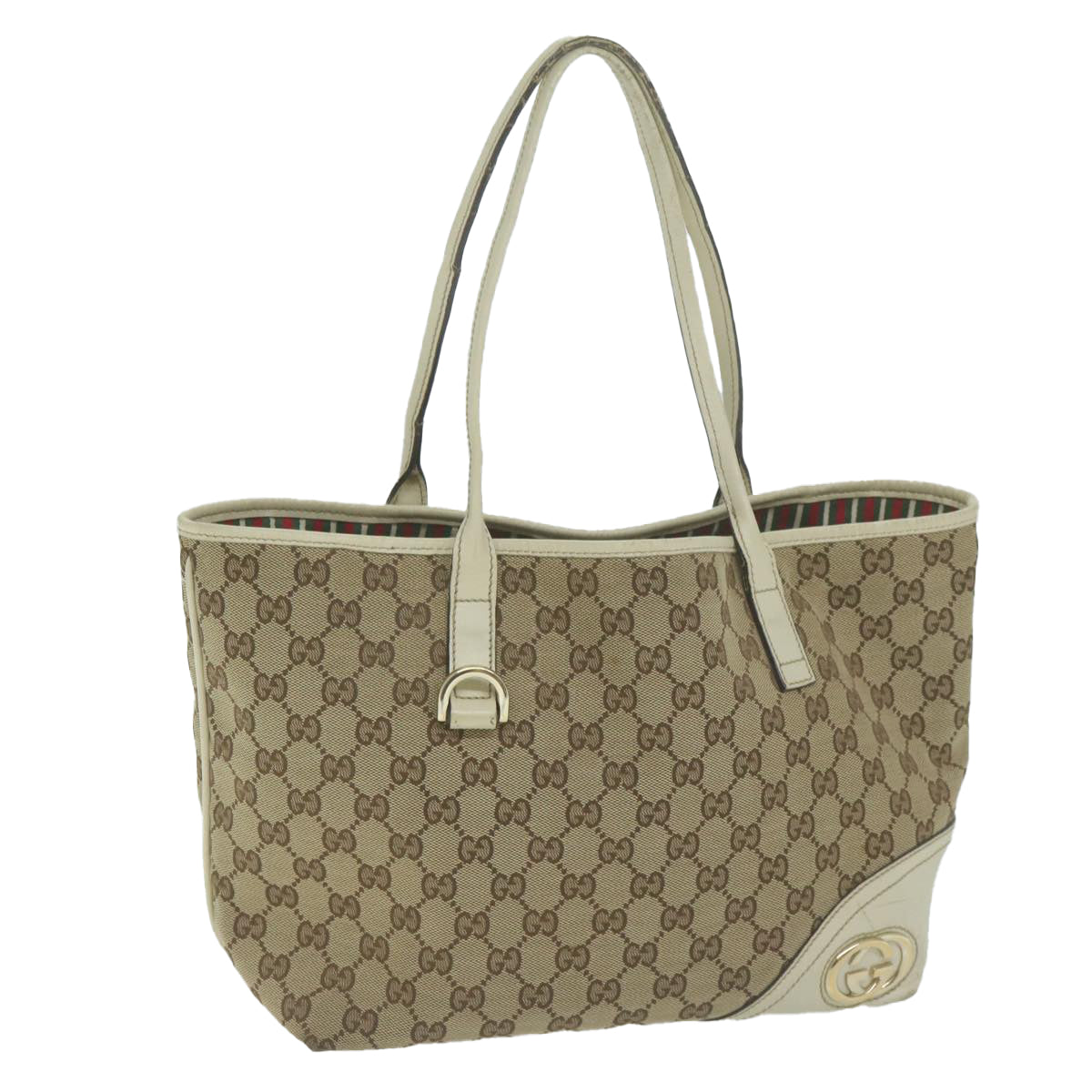 GUCCI GG Canvas Tote Bag Beige 169946  65503