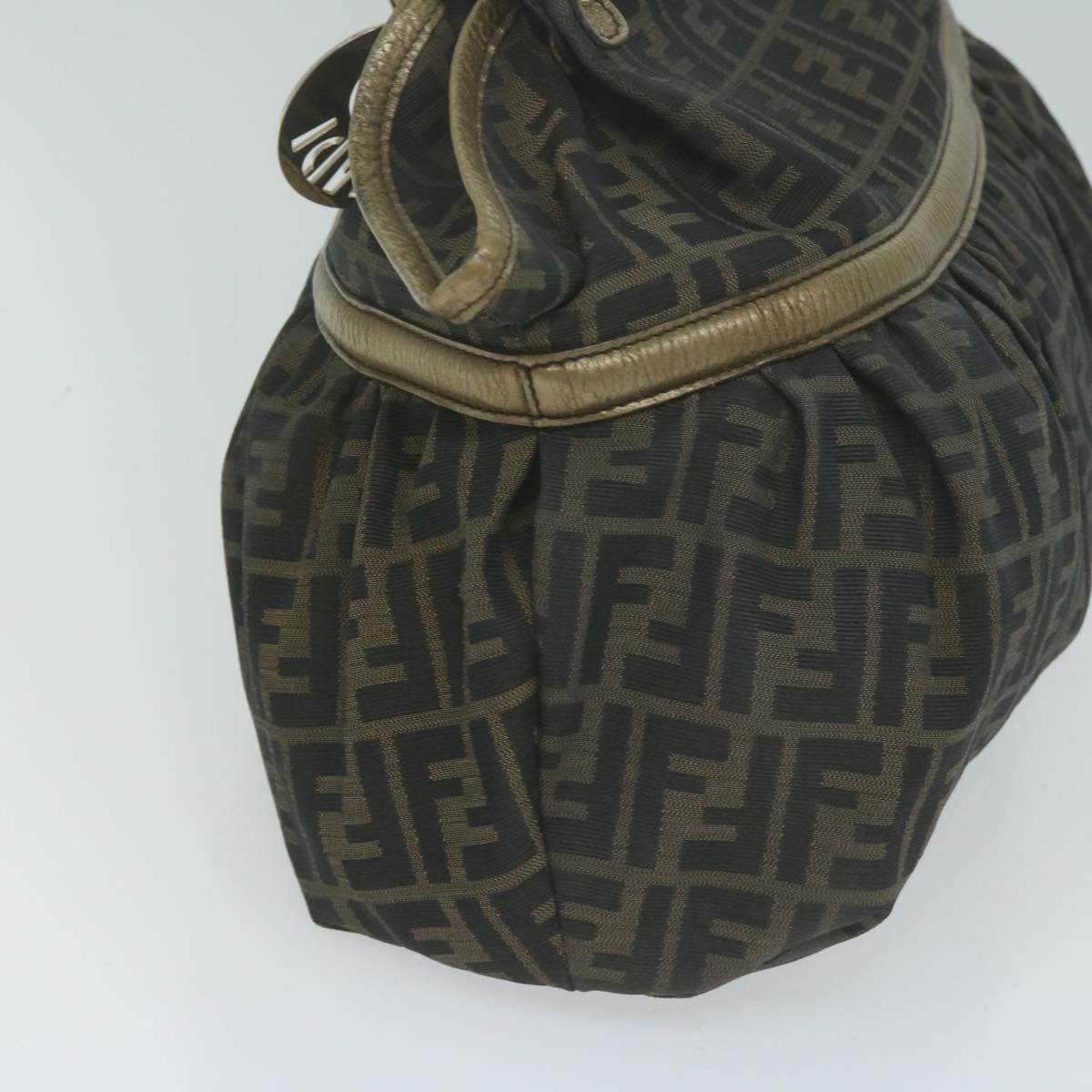 Luxury FendiZucca Canvas Tote Bag Black Brown65505