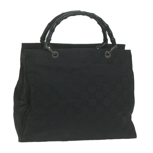 GUCCI Bamboo GG Canvas Hand Bag Black 002 1010  65515