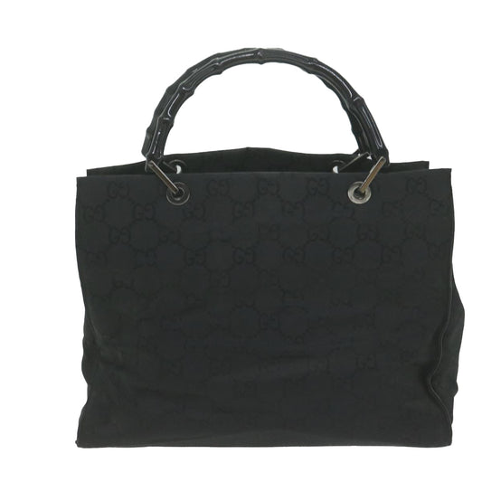 GUCCI Bamboo GG Canvas Hand Bag Black 002 1010  65515