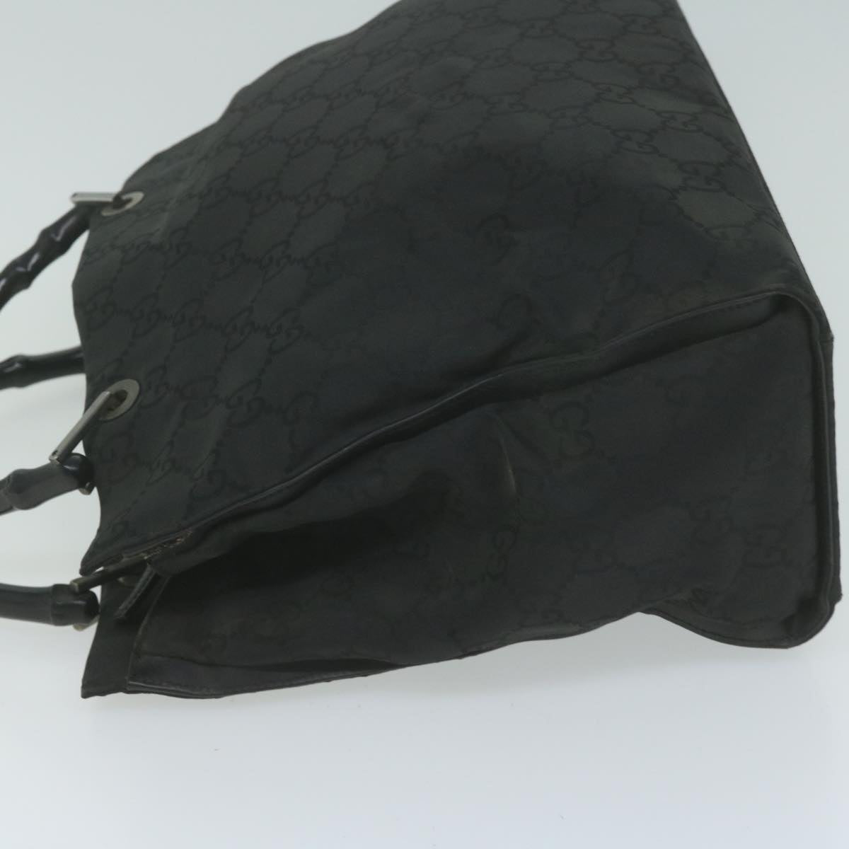 GUCCI Bamboo GG Canvas Hand Bag Black 002 1010  65515