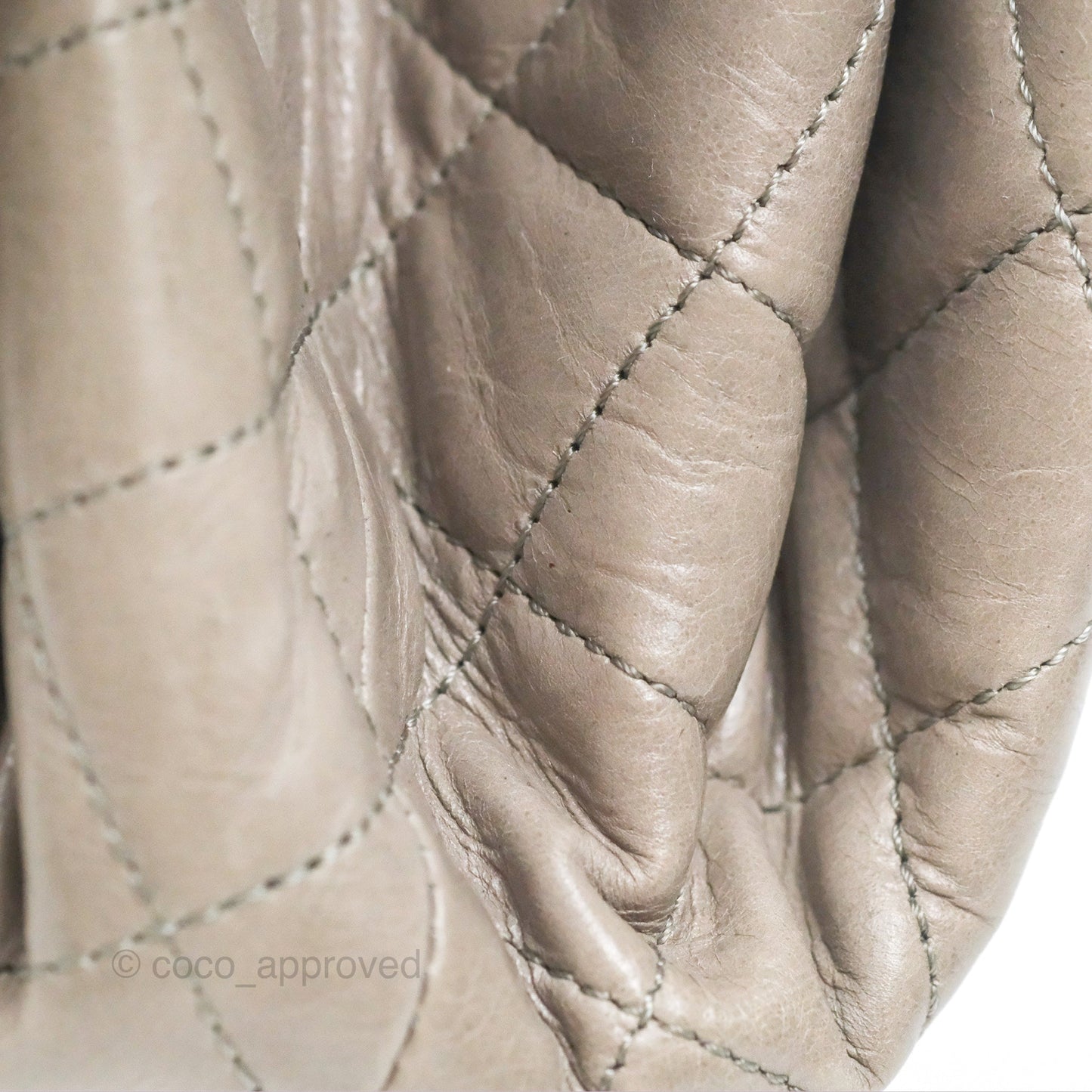 Chanel Accordion Flap Bag Taupe Crinkled Glazed Calfskin