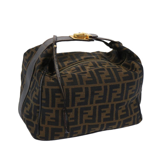 Luxury FendiZucca Canvas Vanity Cosmetic Pouch Brown Black65535