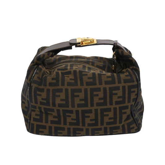 Luxury FendiZucca Canvas Vanity Cosmetic Pouch Brown Black65535