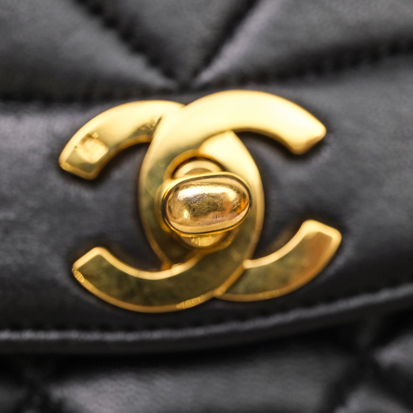 Chanel Vintage Small Classic Diana Flap Bag Black Lambskin 24K Gold Hardware