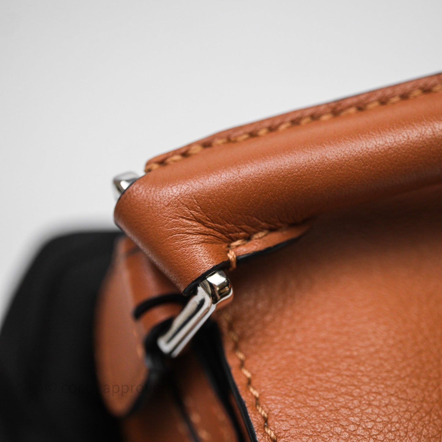 Loewe Mini Puzzle Bag Tan Calfskin Palladium Hardware