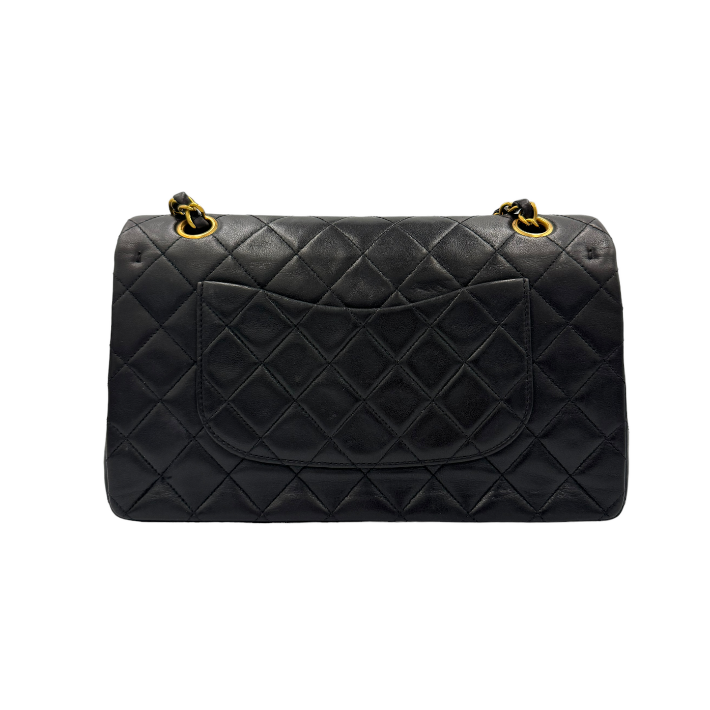 Luxury Chanel Classic Double Flap Medium Black Lambskin Gold