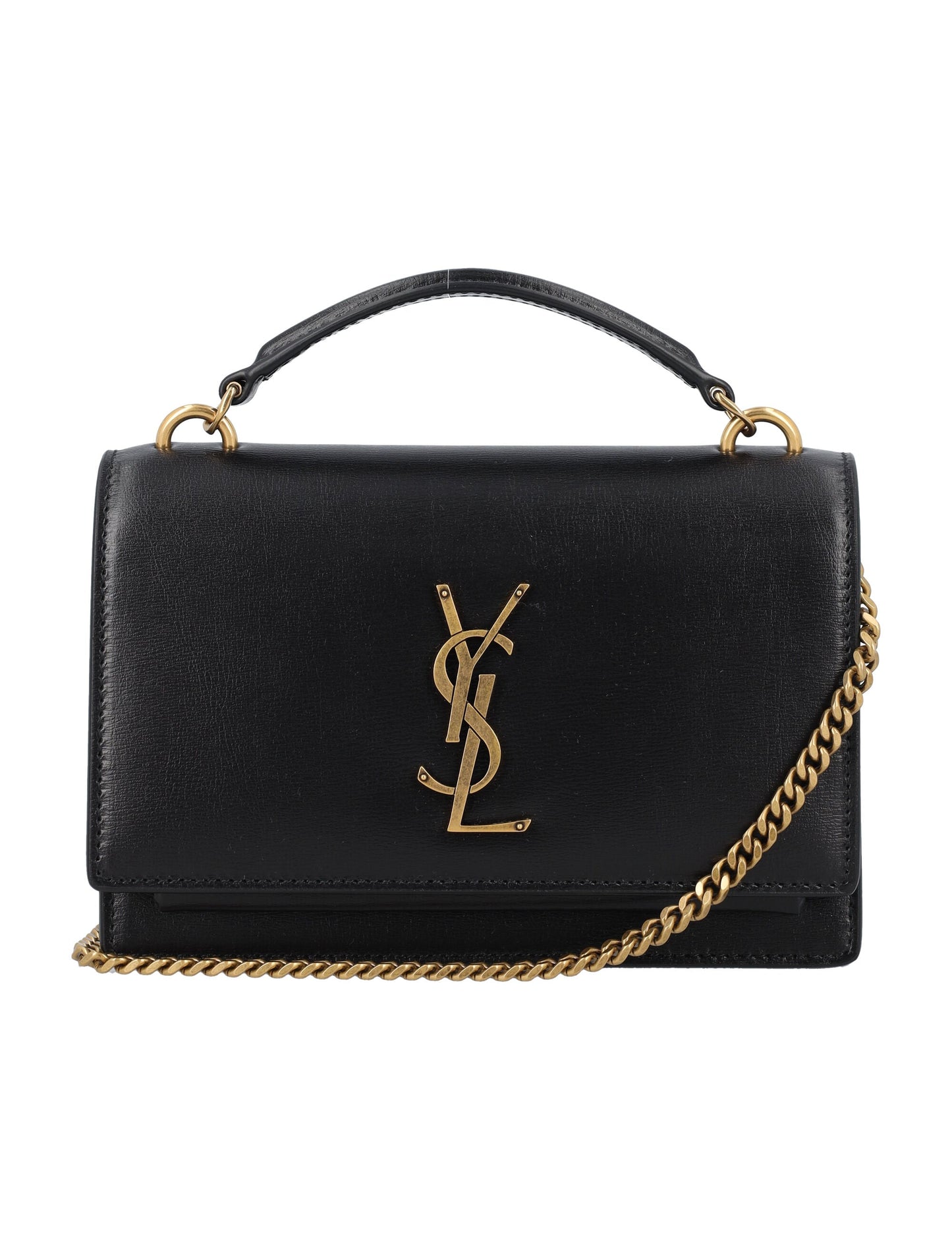 Luxury Saint Laurent Women's Sunset Leather Bag in Black | 24A533026D422W Color 1000