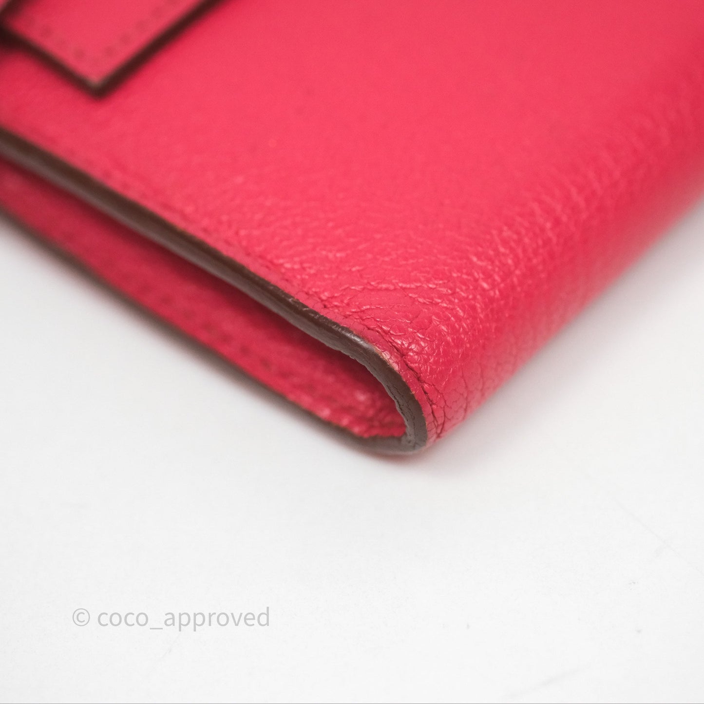 Hermès Kelly Wallet Pink Chevre Mysore Palladium Hardware