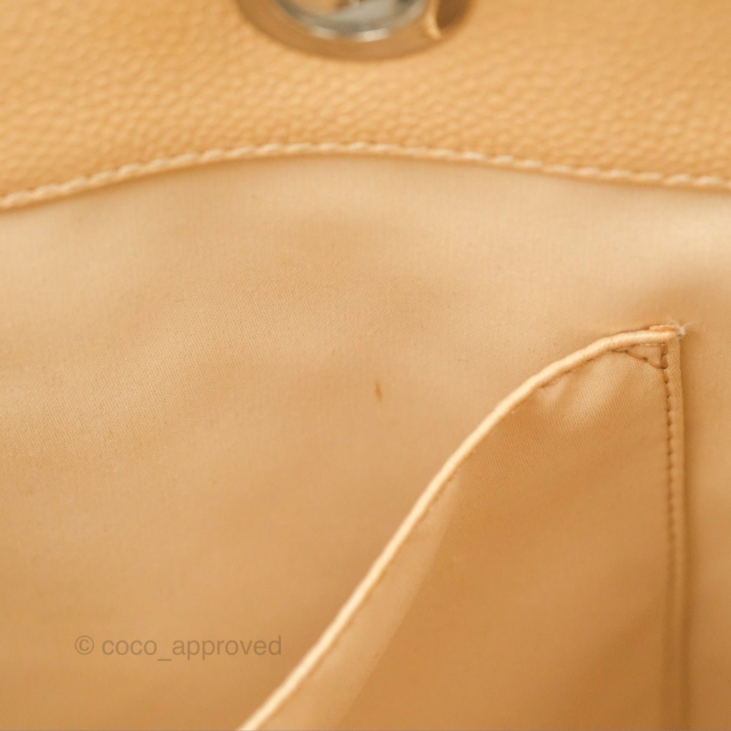 Chanel GST Beige Caviar Silver Hardware