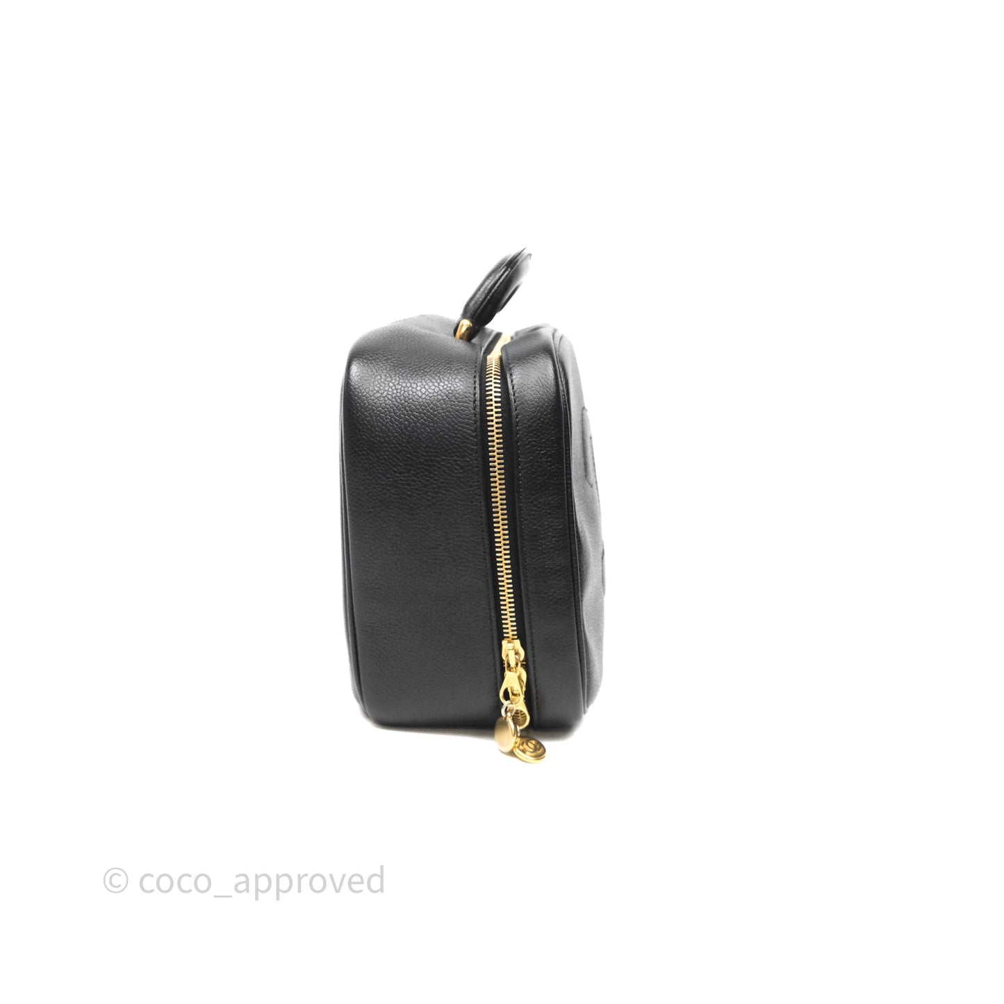 Chanel Vintage Timeless Vanity Case Caviar 24K Gold Hardware