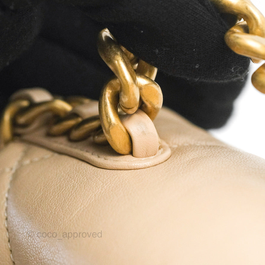 Chanel 19 Small Beige Mixed Hardware
