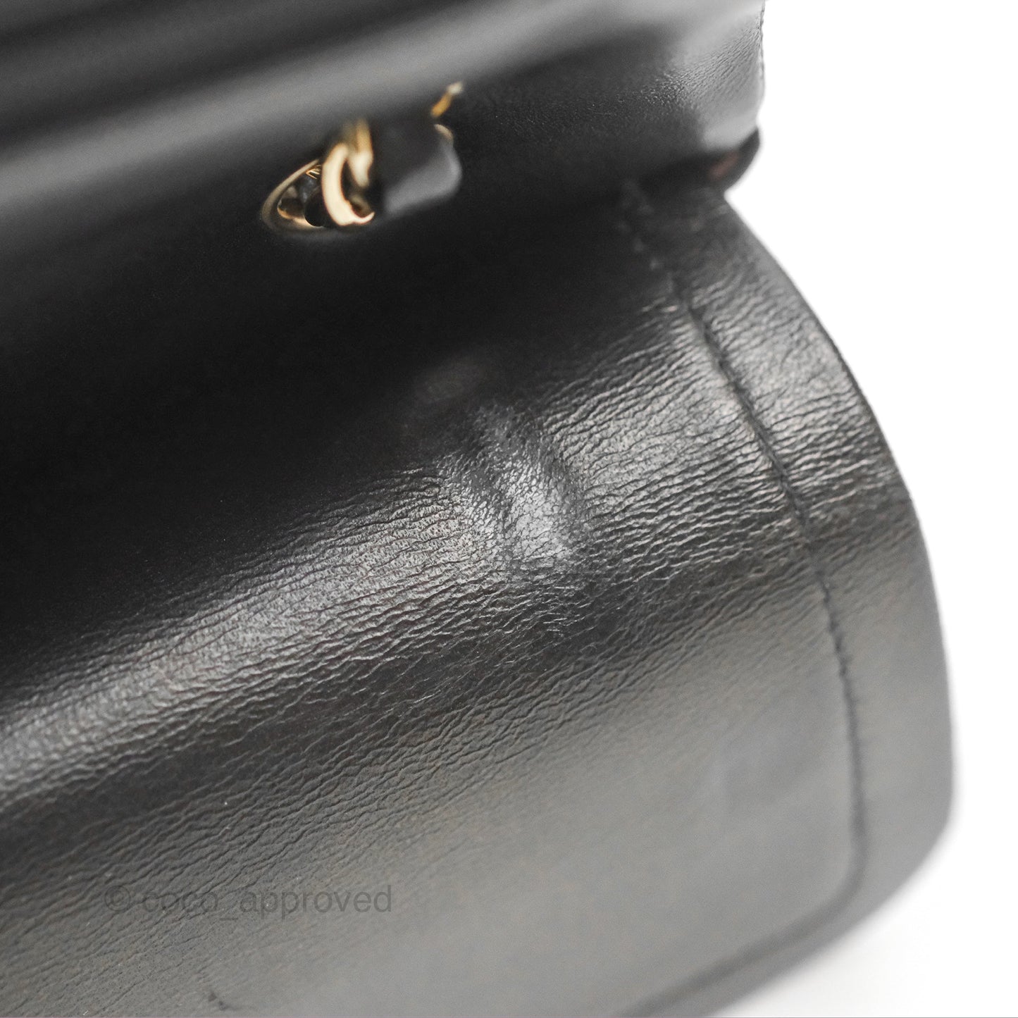 Chanel Classic M/L Medium Flap Quilted Black Lambskin Gold Hardware