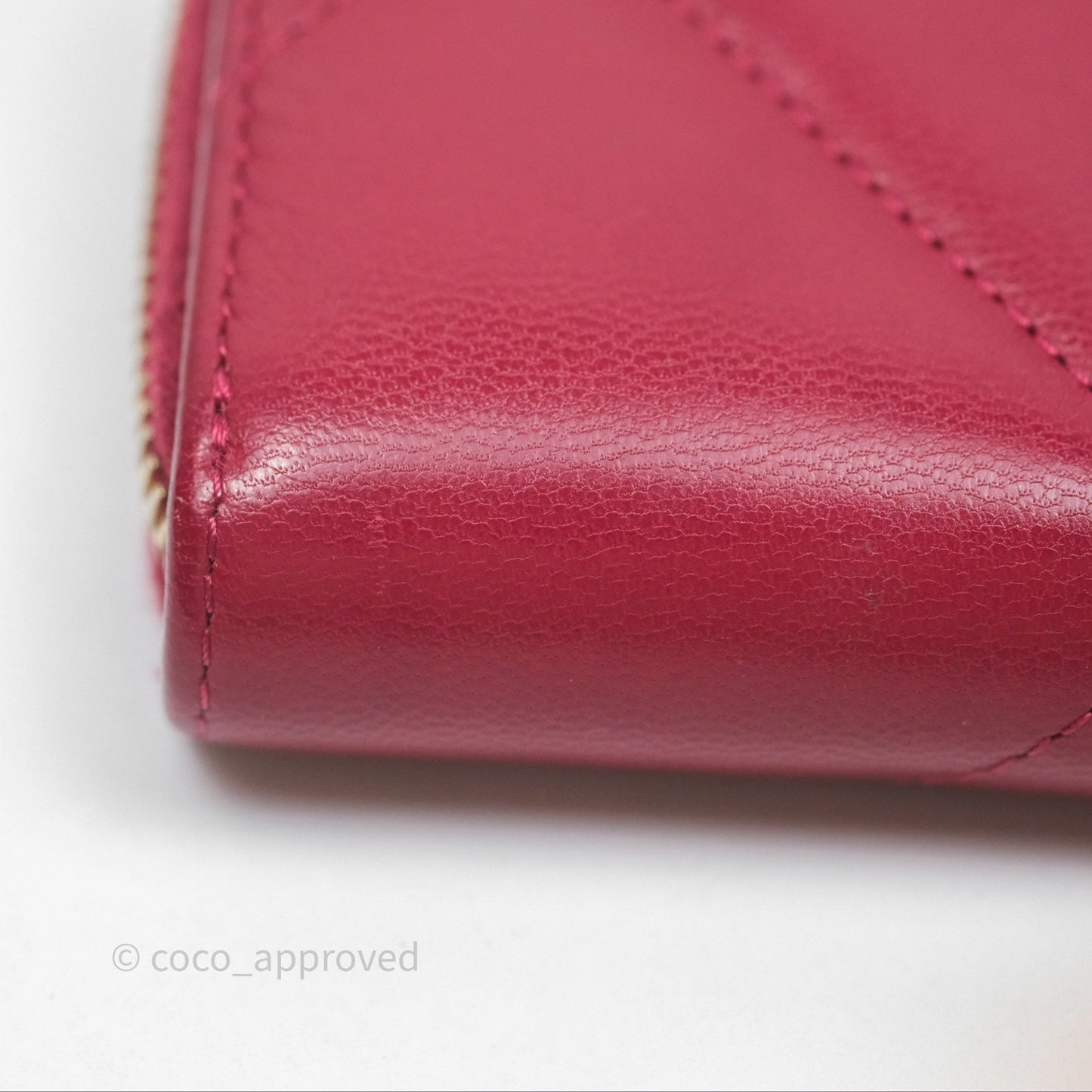 Chanel 19 Zip Card Holder Pink Lambskin Gold Hardware