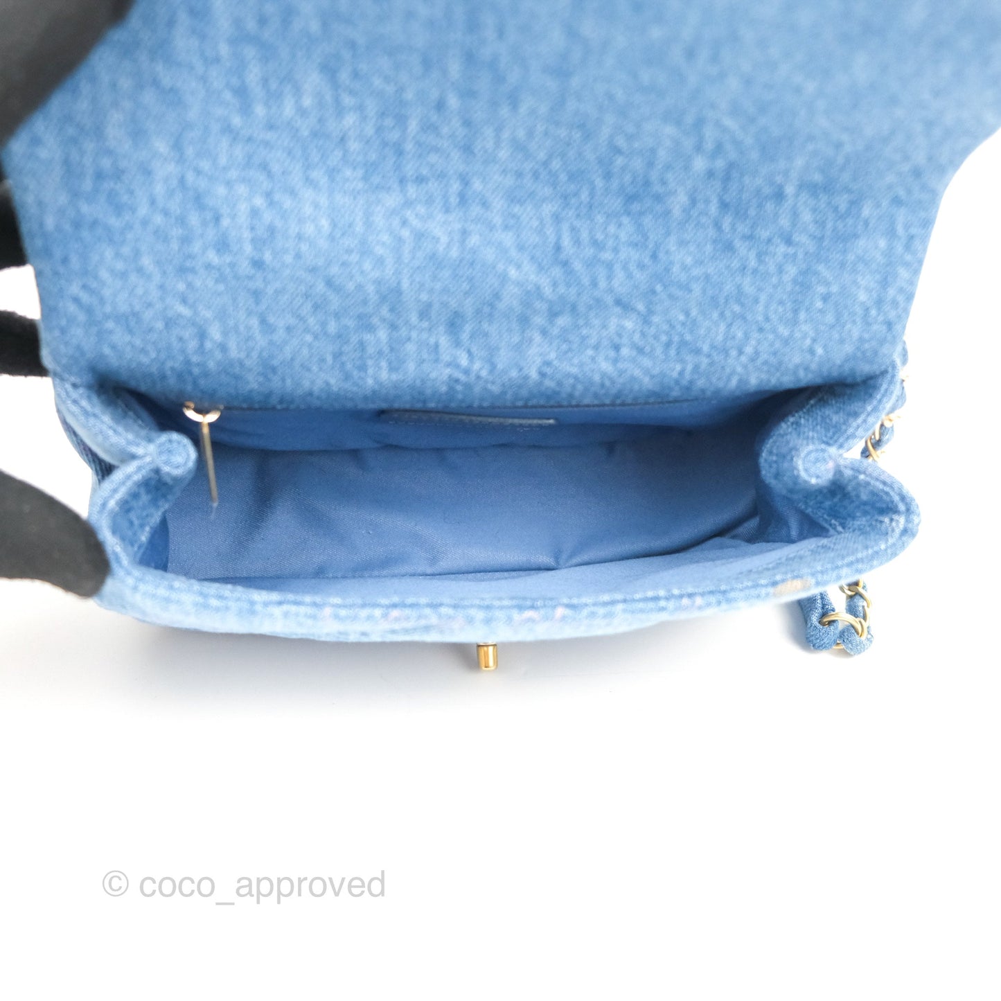 Chanel Quilted Small Denim Mood Flap Blue Multicolor 22P