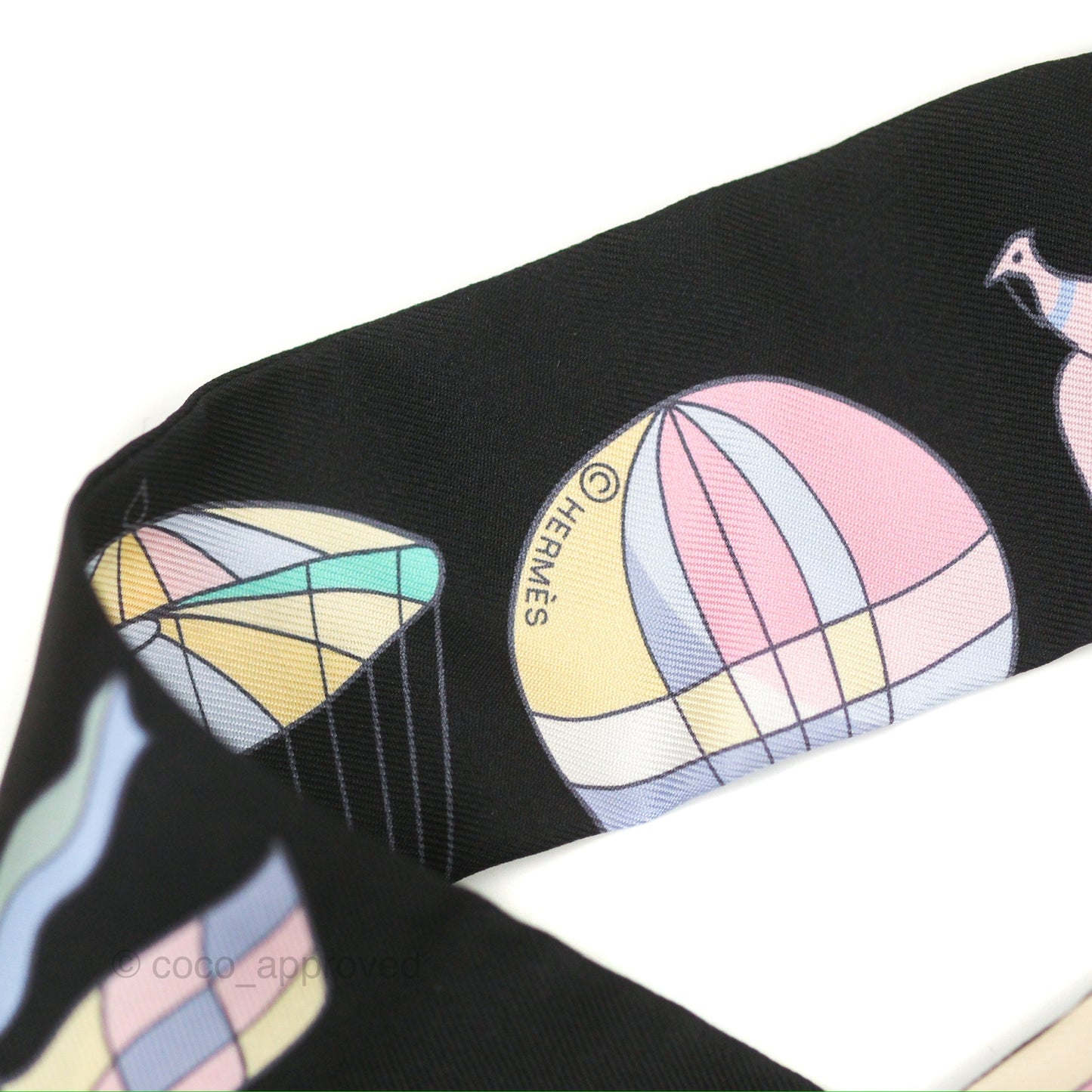Hermes Les Folies du Ciel Silk Twilly