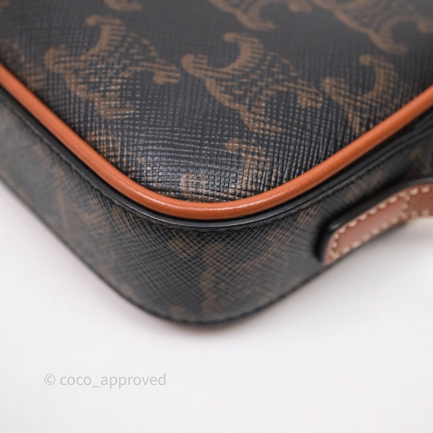 Celine Mini Camera Shoulder Bag Triomphe Canvas Tan