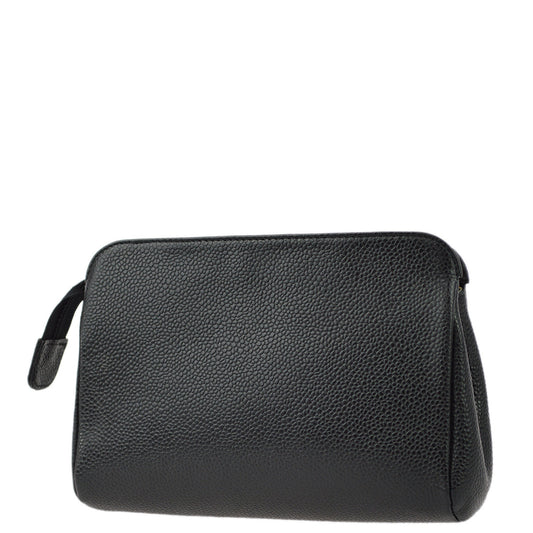 Chanel Black Caviar Cosmetic Pouch
