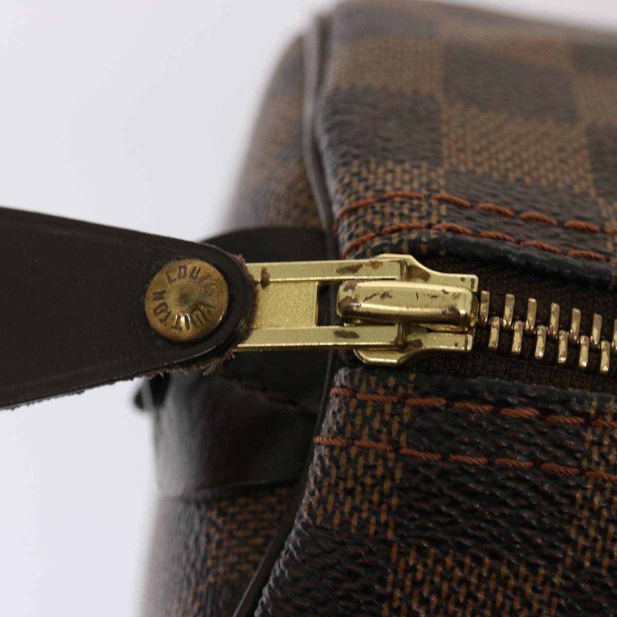 LOUIS VUITTON Damier Ebene Speedy 30 Hand Bag N41364 LV 65683