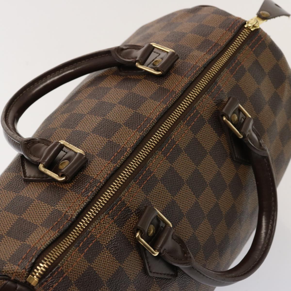 LOUIS VUITTON Damier Ebene Speedy 30 Hand Bag N41364 LV 65683
