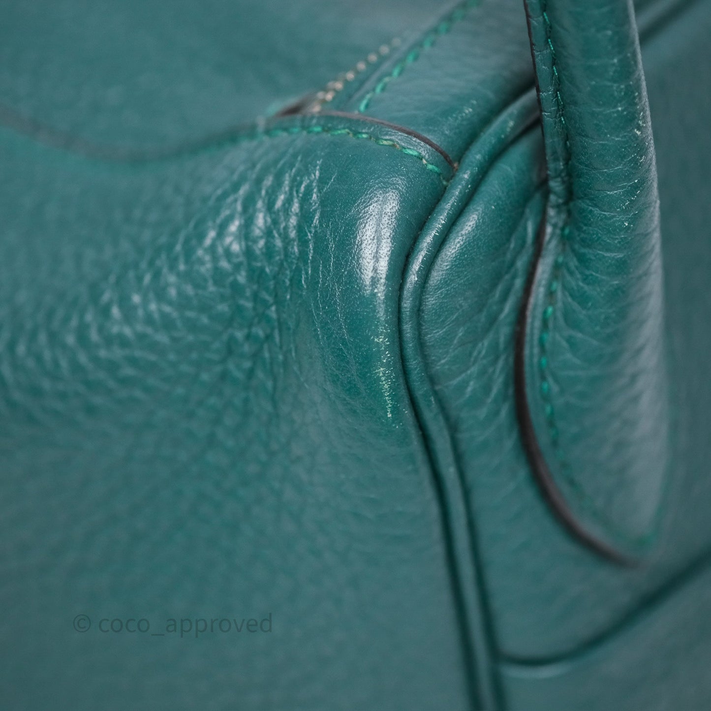 Hermès Lindy 30 Malachite Z6 Clemence Palladium Hardware