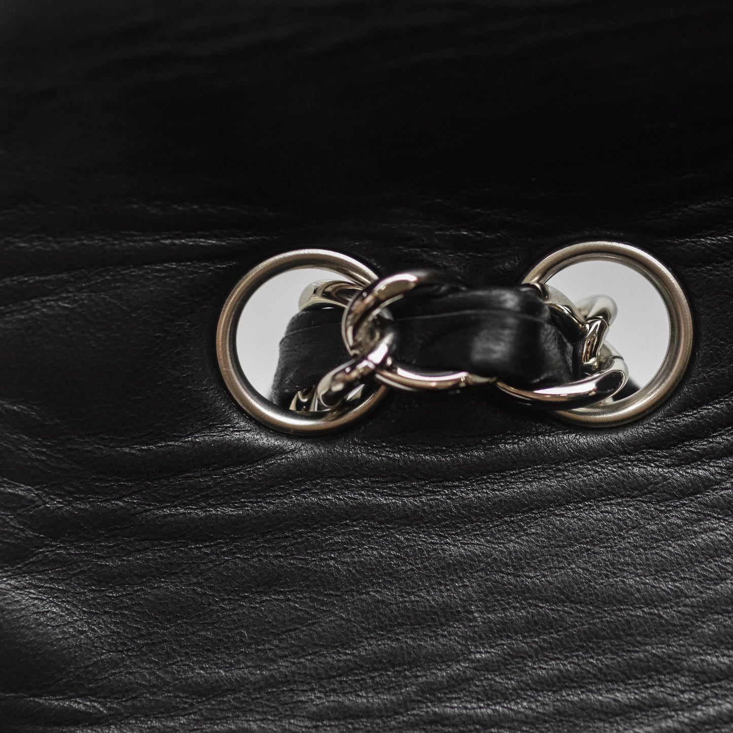 Chanel Jumbo Single Flap Black Lambskin Silver Hardware