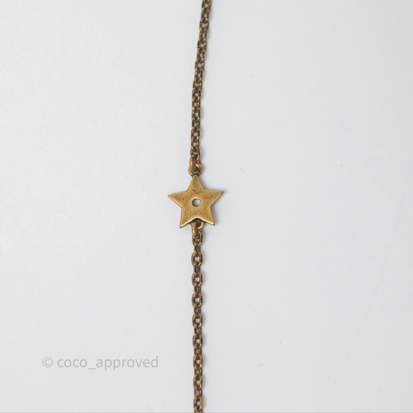 Christian Dior Pearl Crystal Bee Long Necklace Aged Gold Tone