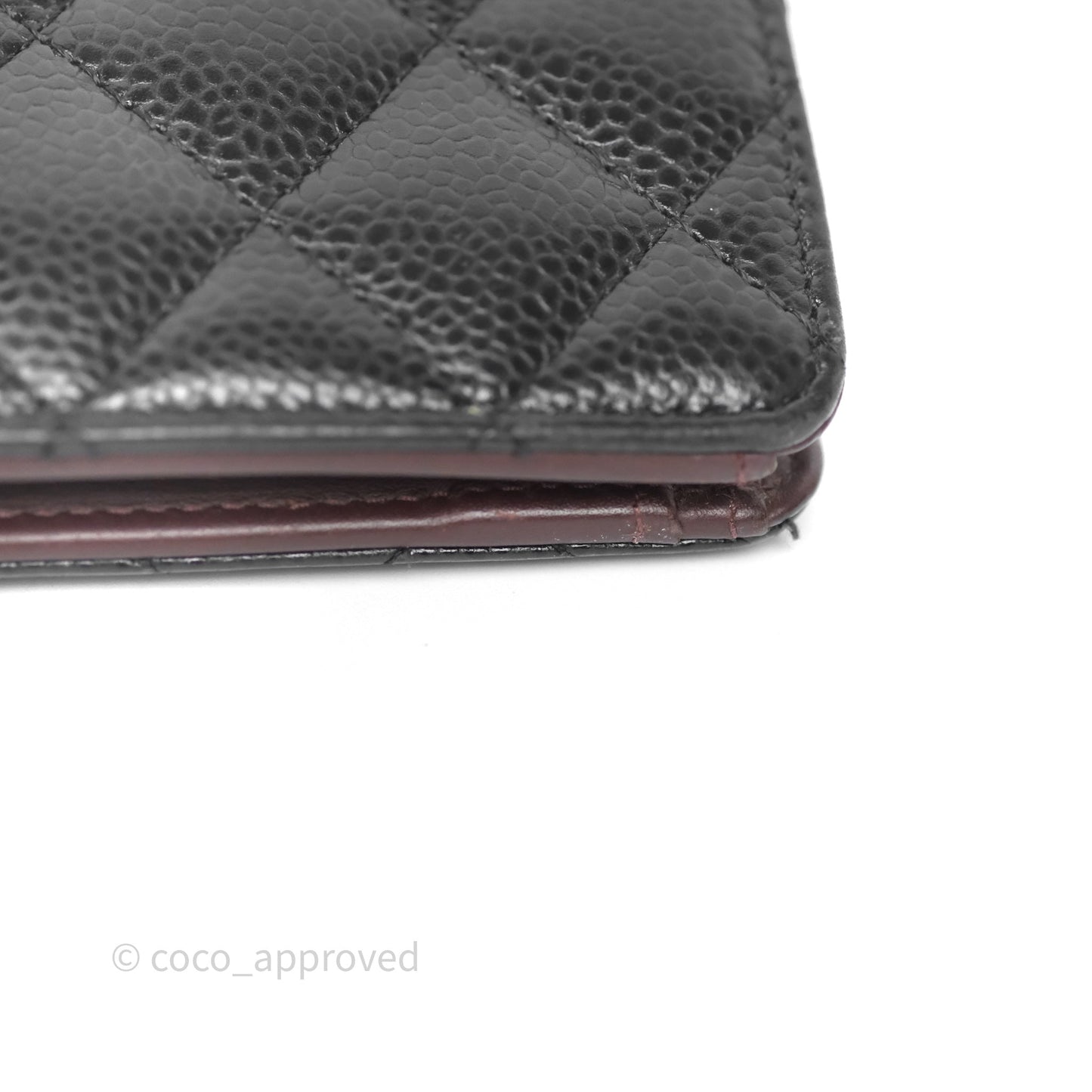 Chanel Classic Quilted Long Wallet Black Caviar Gold Hardware