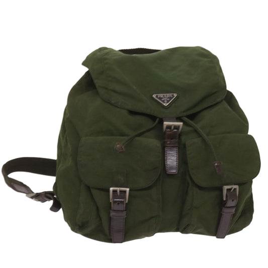 Luxury PradaBackpack Nylon Khaki 65703