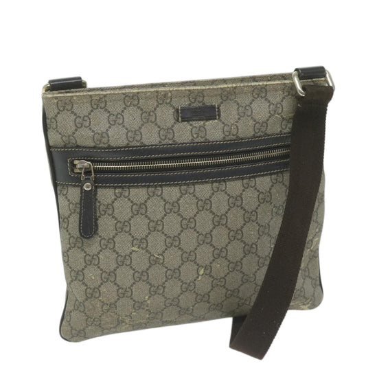 GUCCI GG Supreme Shoulder Bag PVC Beige 295257  65706