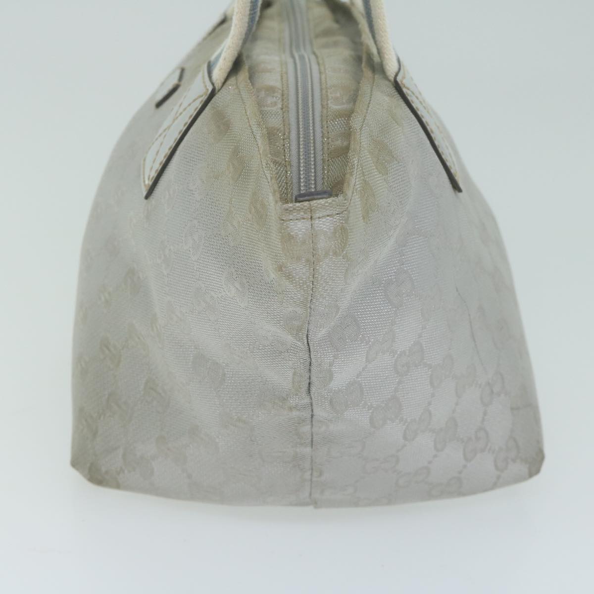 GUCCI GG Canvas Hand Bag Silver 131228  65707