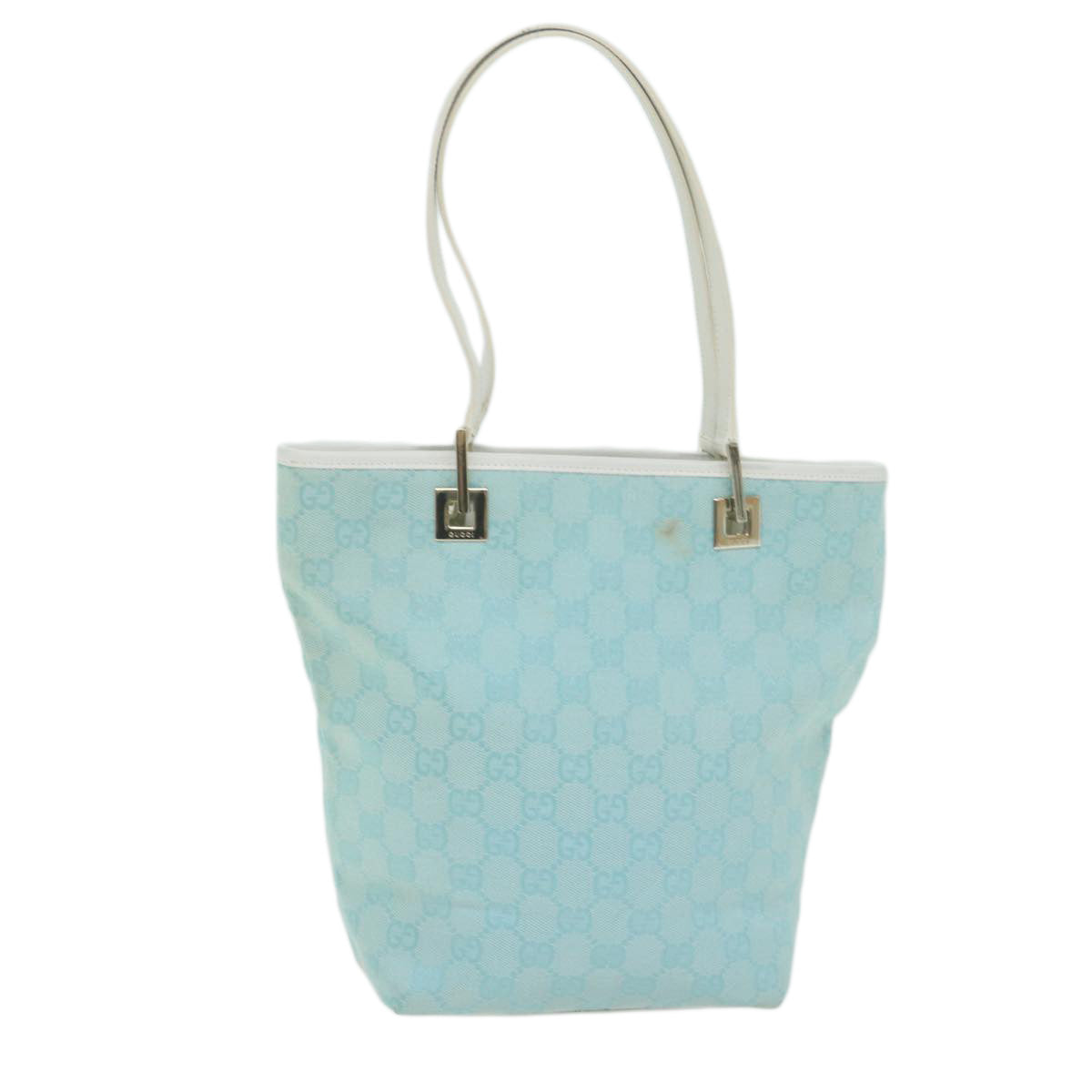 GUCCI GG Canvas Tote Bag Light Blue 002.1099  65709